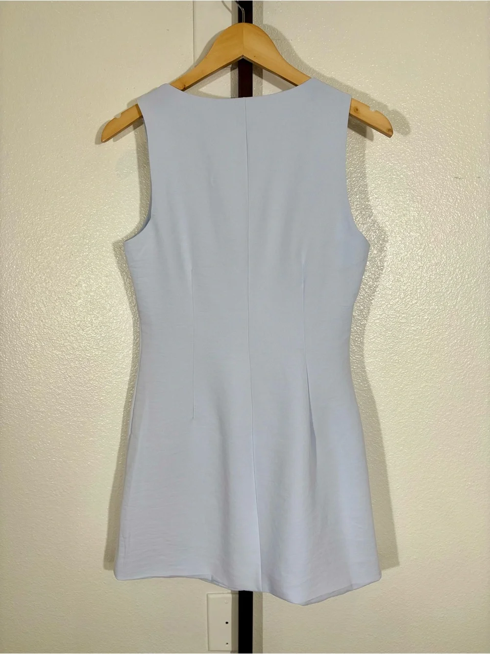 NWOT Sincerely Jules Button-Front Vest Dress in Pastel Blue Size Medium - Picture 4 of 8